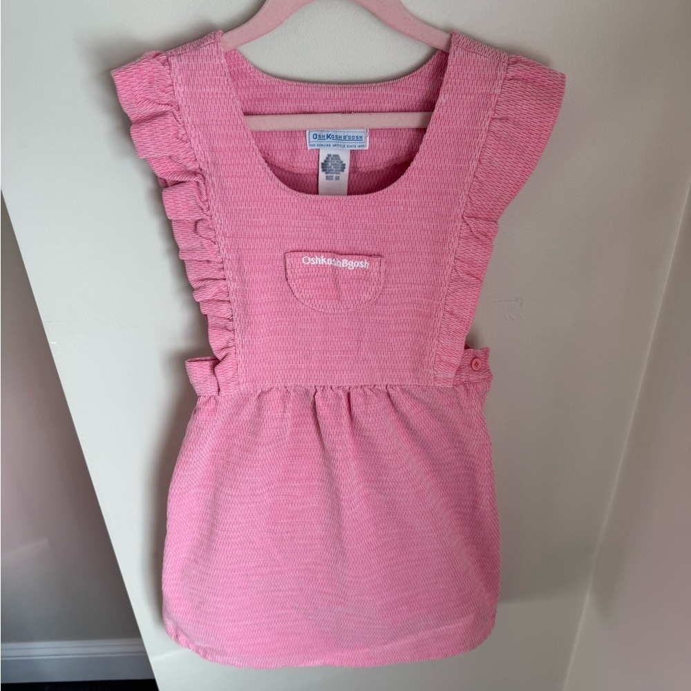 Oshkosh B’gosh Girls Vintage Pink Jumper Dress Size 6x - Picture 2 of 8